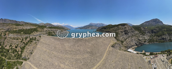 Barrage de Serre-Ponçon (Hautes-Alpes) - vue panoramique - gryphea.org